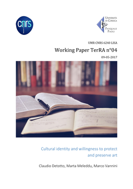 Working Paper Terra N°04