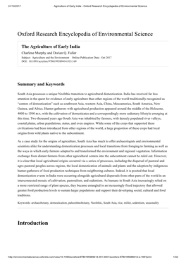 Oxford Research Encyclopedia of Environmental Science