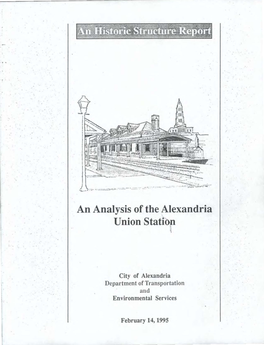 Site Report: Alexandria Union Station