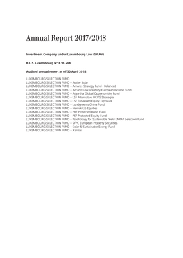 AR Luxembourg Selection Fund EN.Indd