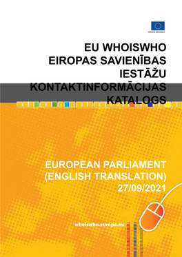 Eu Whoiswho Eiropas Savienības Iestāžu Kontaktinformācijas Katalogs