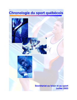 Chronologie Du Sport Québécois