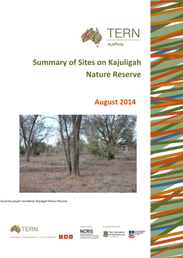 Summary of Sites on Kajuligah Nature Reserve
