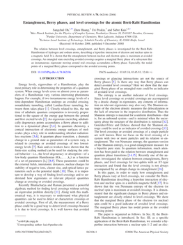 Entanglement, Berry Phases, and Level Crossings for the Atomic Breit-Rabi Hamiltonian