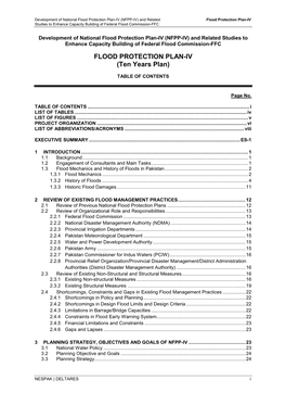 National Flood Protection Plan-IV (NFPP-IV) and Related Flood Protection Plan-IV Studies to Enhance Capacity Building of Federal Flood Commission-FFC