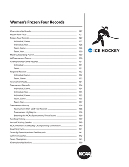 Women's Frozen Four Records