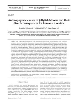 Anthropogenic Causes of Jellyfish Blooms and Their Direct Consequences for Humans: a Review