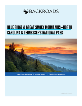 Blue Ridge & Great Smoky Mountains—North Carolina