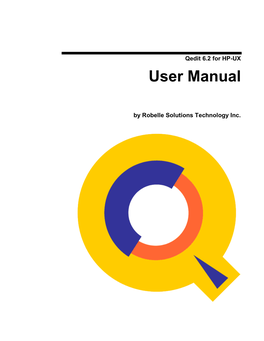 Qedit 6.2 for HP-UX User Manual