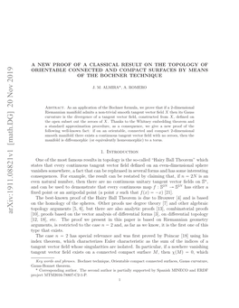 A New Proof of a Classical Result on the Topology of Orientable Connected