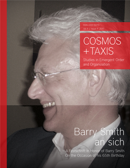 Vol 4 | Issue 4 2017 COSMOS + TAXIS Studies in Emergent Order and Organization