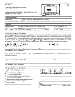 National Register of Historic Places Registration Form