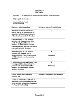 Page 325 Access to Field on the North Side of 1 Hawthorn Road 200 Metres to the East of the Junction of Hawthorn Road and St