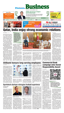 Qatar, India Enjoy Strong Economic Relations