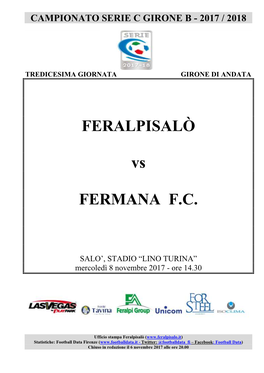 FERALPISALÒ Vs FERMANA F.C