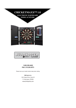 Electronic Dartboard Operation 1