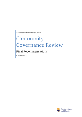 Community Governance Review Final Recommendations