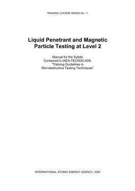 Liquid Penetrant and Magnetic Particle Testing at Level 2