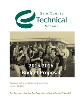 2015-2016 Budget Proposal
