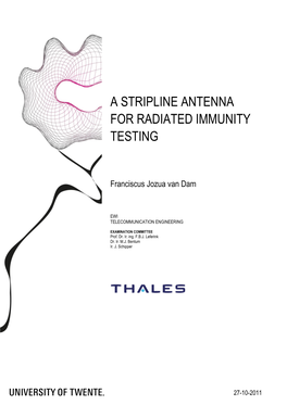 A Stripline Antenna for Radiated Immunity Testing
