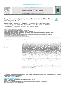 Remote Sensing of Environment 247 (2020) 111949