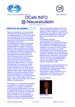 Ocan INFO @-Nieuwsbulletin Zomer 2010, Jaargang 2, No