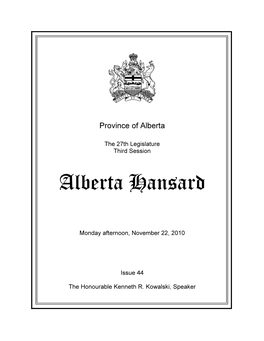 Alberta Hansard