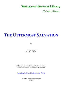 The Uttermost Salvation