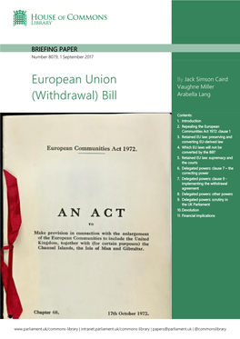 (Withdrawal) Bill Arabella Lang