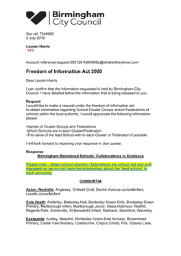 Freedom of Information Act 2000