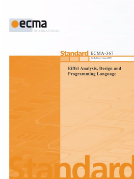 Eiffel Analysis, Design and Programming Language ECMA-367