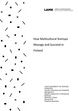 How Multicultural Startups Manage and Succeed in Finland