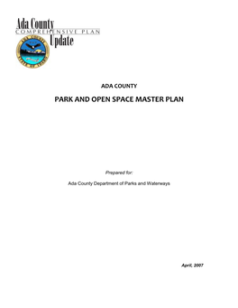 Park and Open Space Master Plan