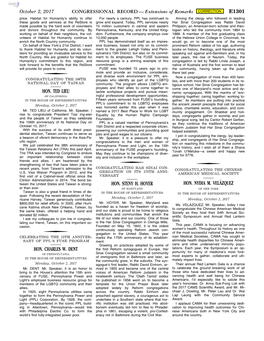 CONGRESSIONAL RECORD— Extensions of Remarks E1301 HON