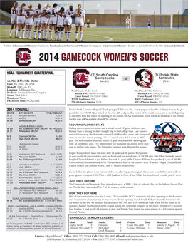 2014 Gamecock Women's Soccer