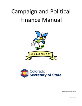 Colorado Campaign and Political Finance Manual