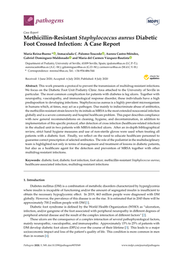 Methicillin-Resistant Staphylococcus Aureus Diabetic Foot Crossed Infection: a Case Report