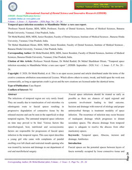 International Journal of Dental Science and Innovative Research (IJDSIR) P Age 20