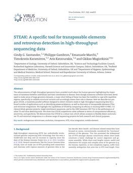 A Specific Tool for Transposable Elements and Retrovirus Detection in High-Throughput Sequencing Data Cindy G