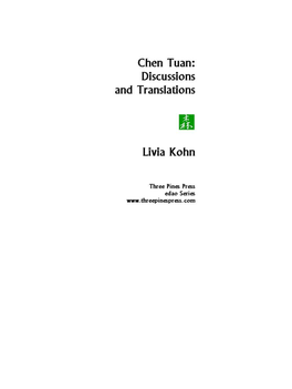 Chen Tuan: Discussions and Translations