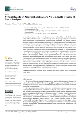 Virtual Reality in Neurorehabilitation: an Umbrella Review of Meta-Analyses