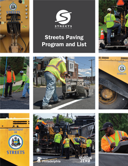 Streets Paving Program and List