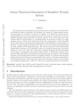 Group Theoretical Description of Mendeleev Periodic System