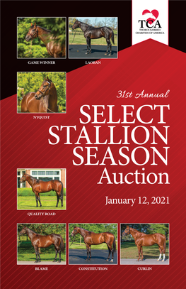 SELECT STALLION SEASON Auction January 12, 2021