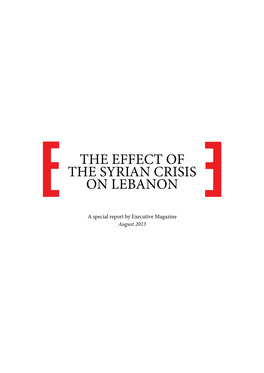 The Effect of the Syrian Crisis on Lebanon