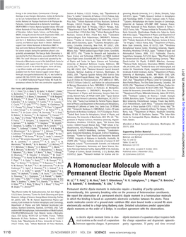 A Homonuclear Molecule with a Permanent Electric Dipole Moment