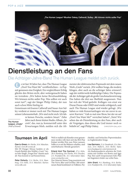 Dienstleistung an Den Fans Die Achtziger-Jahre-Band the Human League Meldet Sich Zurück