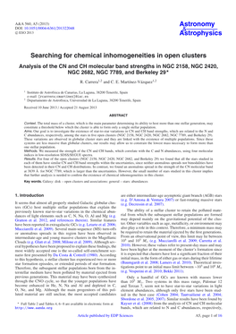 Searching for Chemical Inhomogeneities in Open Clusters Analysis of the CN and CH Molecular Band Strengths in NGC 2158, NGC 2420, NGC 2682, NGC 7789, and Berkeley 29