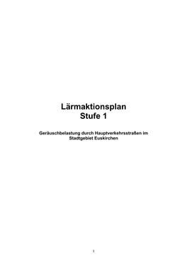 Lärmaktionsplan Stufe 1