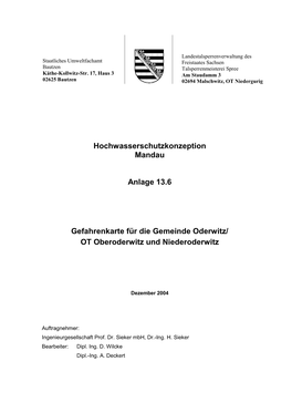 HWSK-Nr. 39, Gefahrenkarte Ortslagen Oberoderwitz